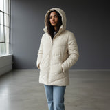 CHAMARRA STUDIO SI JE1011D CHAMARRA LARGA GORRO DAMA