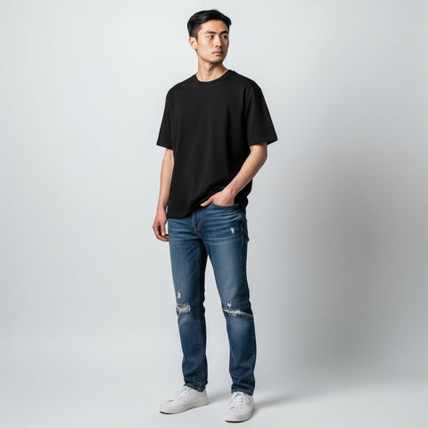 PANTALON ESTUDIOS ESM-2212 PANTALON LOOSE STRAIGHT ROTO CAB