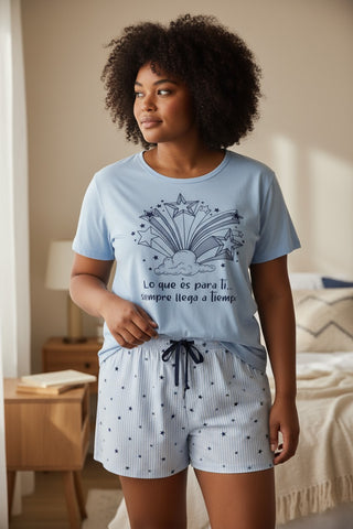 PIJAMA TOPS&BOTTOMS 25744 T&B DAM OI24 NEWSTR MC/SHORT