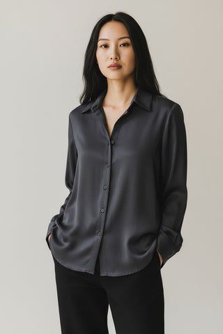 CAMISA LONDON FASHION 2725 CAMISERO TIPO SEDA DAMA ML