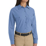 CAMISA RED KAP SP13MB FEMALE L/S MED BLU WORKSHIRT 65/35