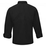 CHEF COAT RED KAP 042XBK M LS MIMIX CHEF COAT W/ BUTTONS-BK