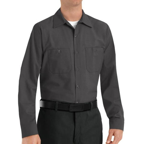 CAMISA RED KAP SP14CH MENS LS CHARCOAL POPLIN WORK SHIRT