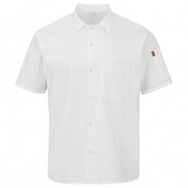 CAMISA RED KAP 5020WH 501PGWHT MNS WHITE SS COOK SHIRT