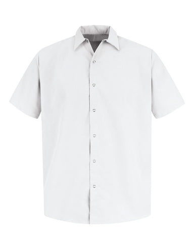 BLUSA RED KAP SP26WH MENS SS WHITE WORK SHIRT NO PKTS